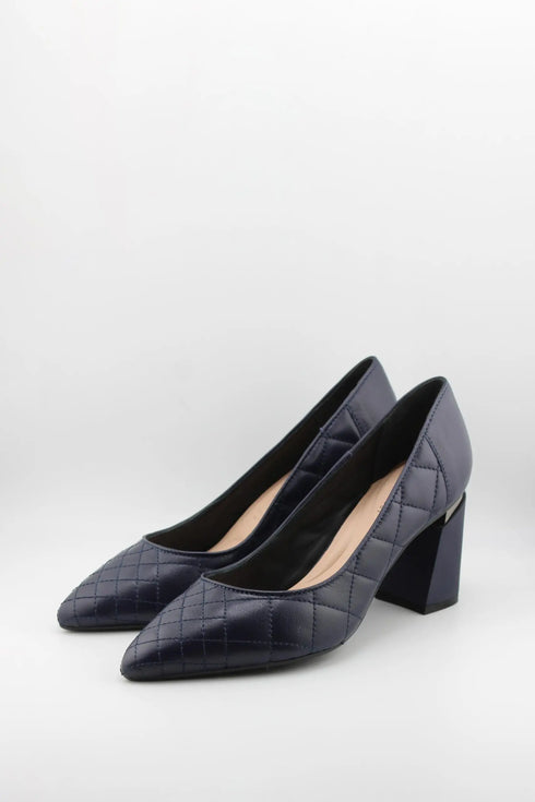 Capelli Rossi Quilted Block Heel Pointed Pumps